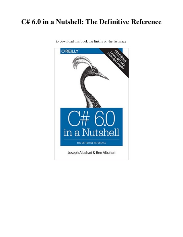 C sharp 6.0 in a nutshell pdf